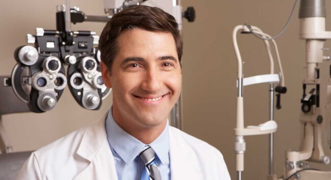 Eye Doctor Smiling